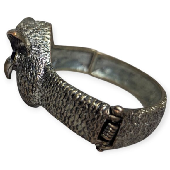 Silver Tone Owl Cuff Bracelet - Picture 4 of 11